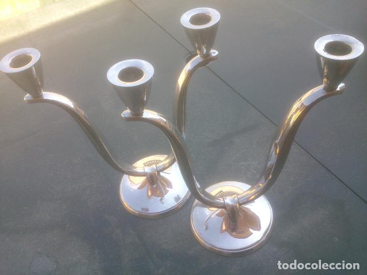 Antig&uuml;edades: CANDELABROS VELEROS EN INOX - Foto 1