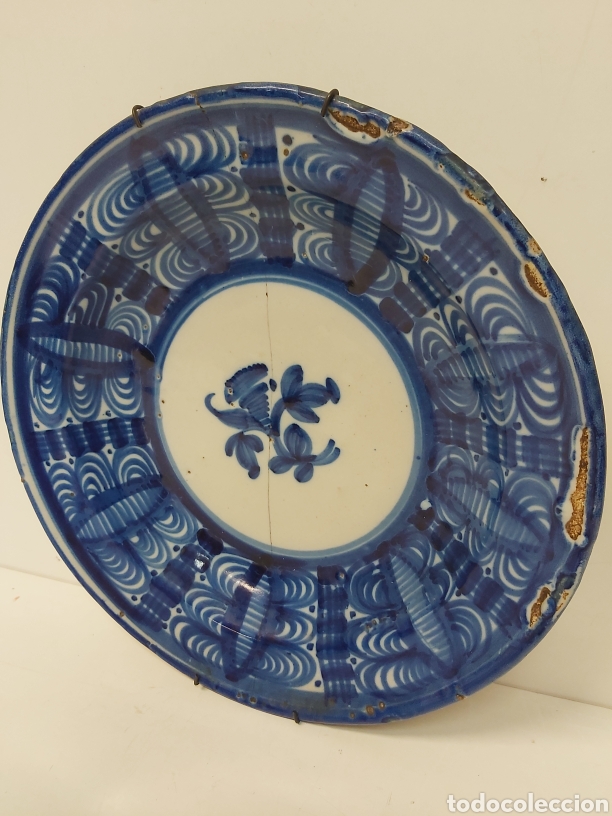 Antig&uuml;edades: Plato cer&aacute;mica Manises 31cm - Foto 3