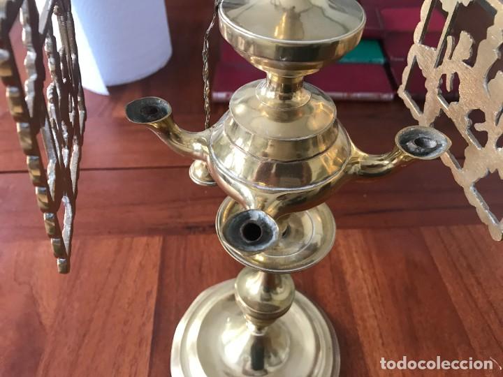 Antig&uuml;edades: Candil de aceite de cuatro mechas - Foto 6