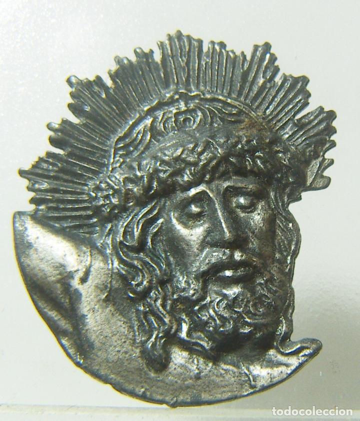 Antig&uuml;edades: PLAQUITA CON EL ROSTRO DE JESUS - Foto 1