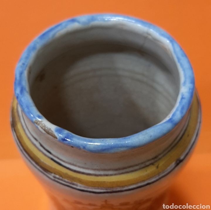 Antig&uuml;edades: ALBARELO ANTIGUO DE CER&Aacute;MICA ESMALTADA. - Foto 3