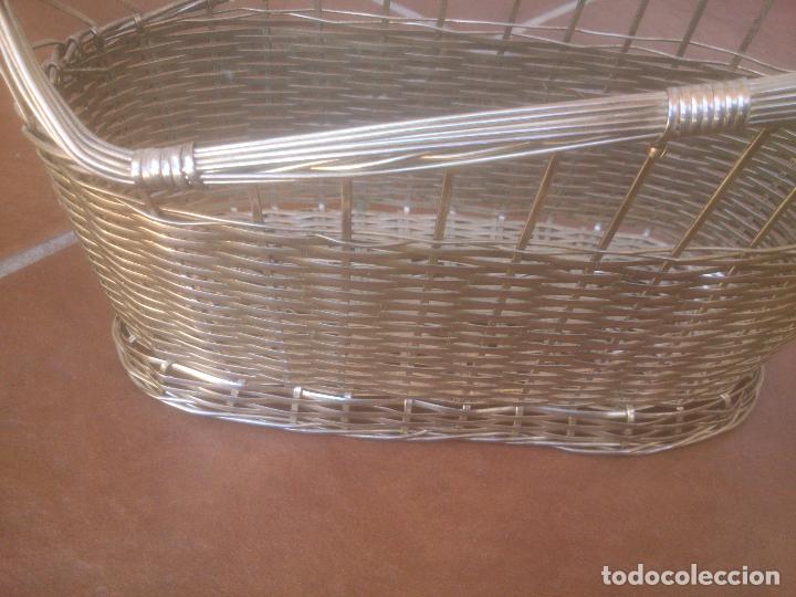 Antig&uuml;edades: CESTA EN PLATEADO - Foto 3