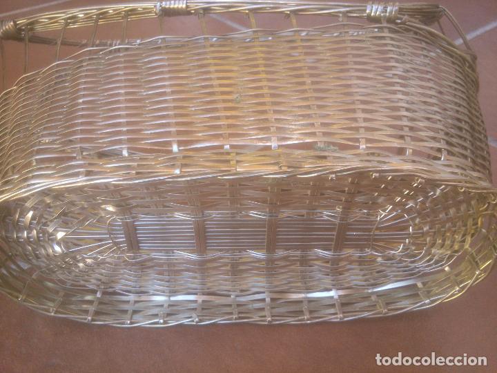 Antig&uuml;edades: CESTA EN PLATEADO - Foto 4