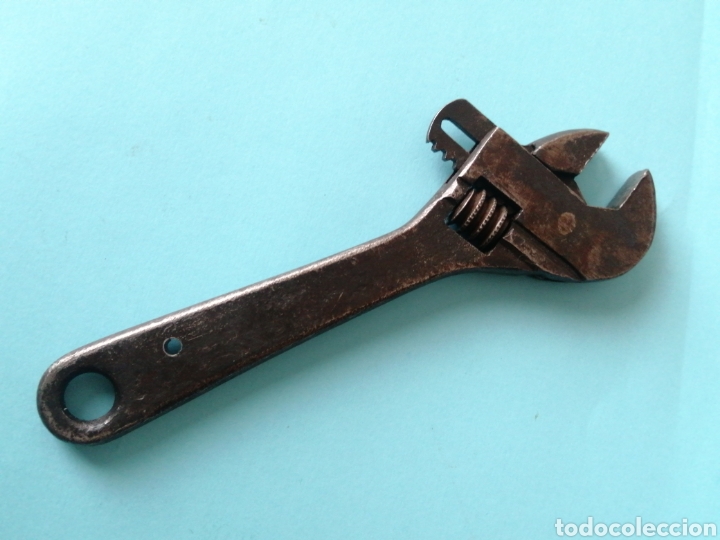 Antig&uuml;edades: Antigua LLave inglesa rara muy curiosa de Cremallera 16cm.