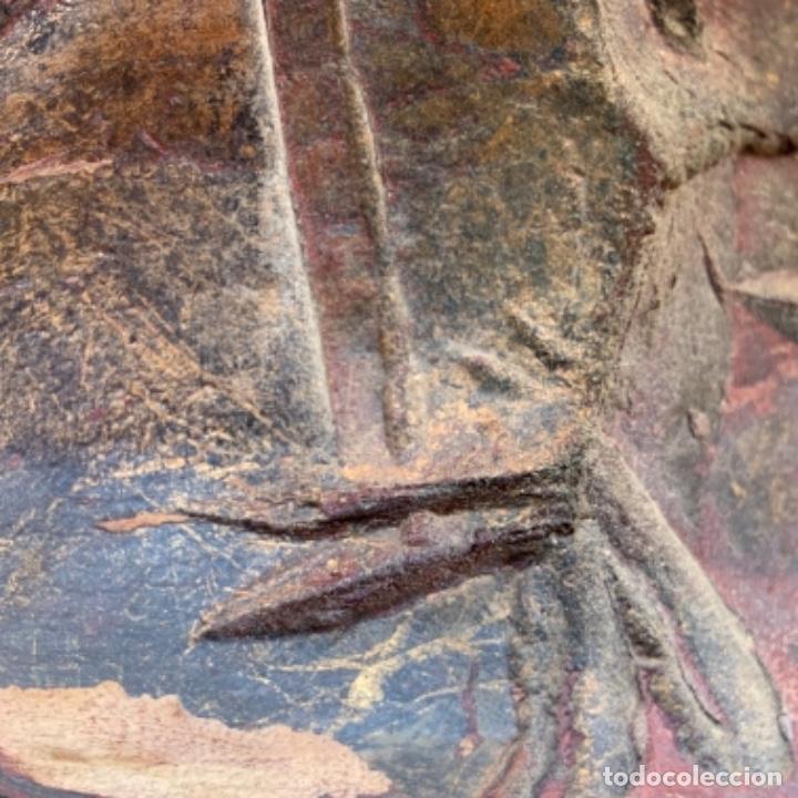 Antigüedades: TALLA DE MADERA ANTIGUA. EMPERADOR O SABIO CHINO . Restos de policromía y dorado. 42 cm. - Foto 31 - 285683203