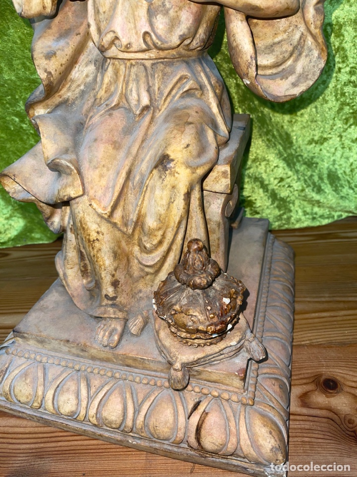 Antig&uuml;edades: Sagrado coraz&oacute;n Jes&uacute;s Olot 40cms - Foto 2