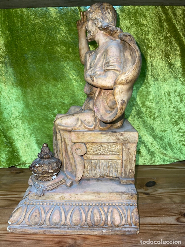 Antig&uuml;edades: Sagrado coraz&oacute;n Jes&uacute;s Olot 40cms - Foto 3