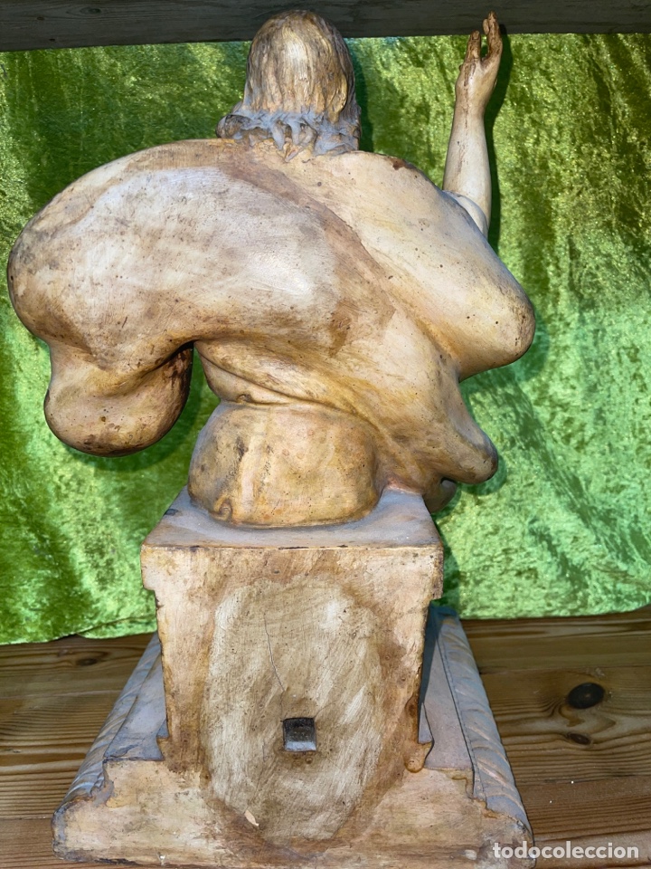 Antig&uuml;edades: Sagrado coraz&oacute;n Jes&uacute;s Olot 40cms - Foto 4