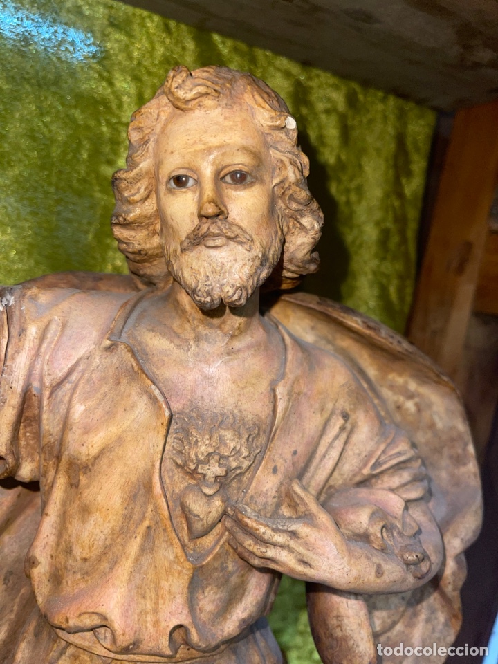 Antig&uuml;edades: Sagrado coraz&oacute;n Jes&uacute;s Olot 40cms - Foto 6