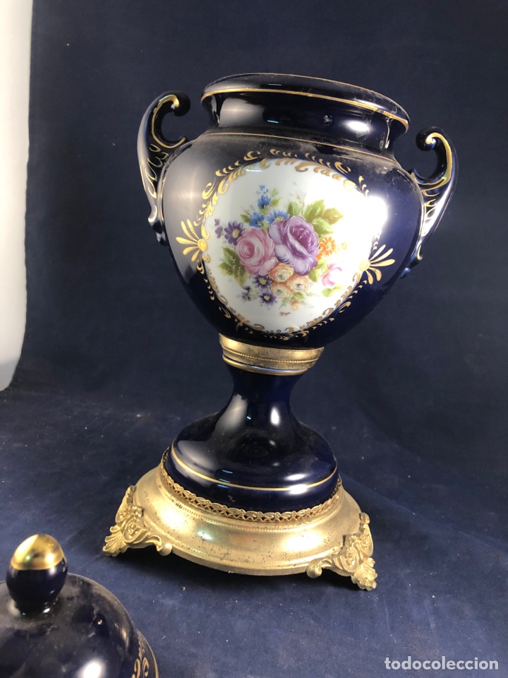 Antig&uuml;edades: Copa de porcelana azul - Foto 3
