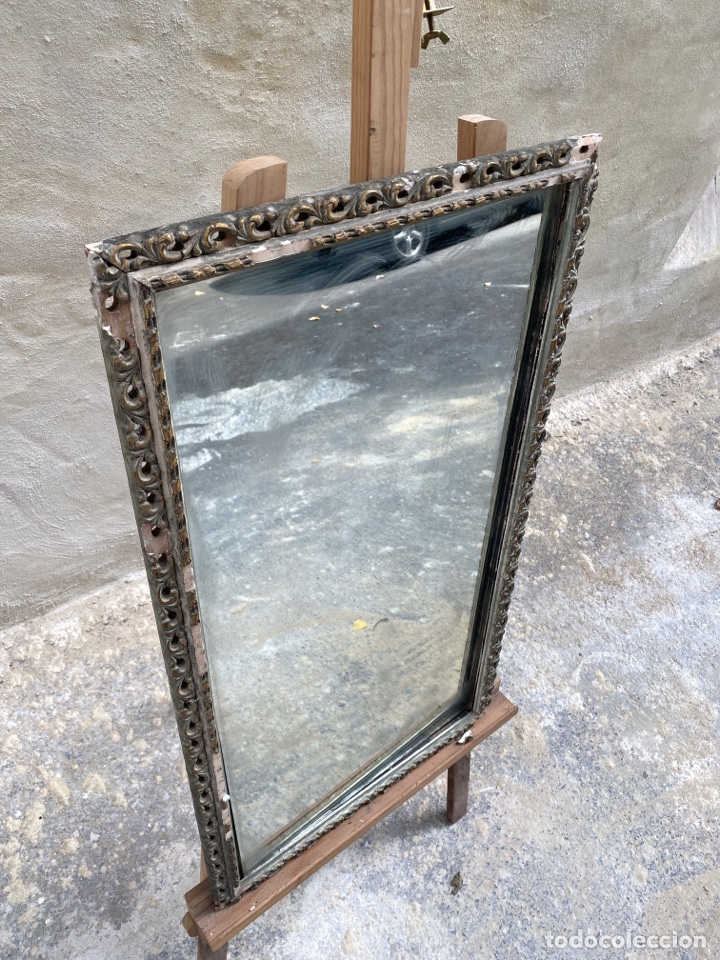 Antig&uuml;edades: Antiguo espejo con marco - Foto 2