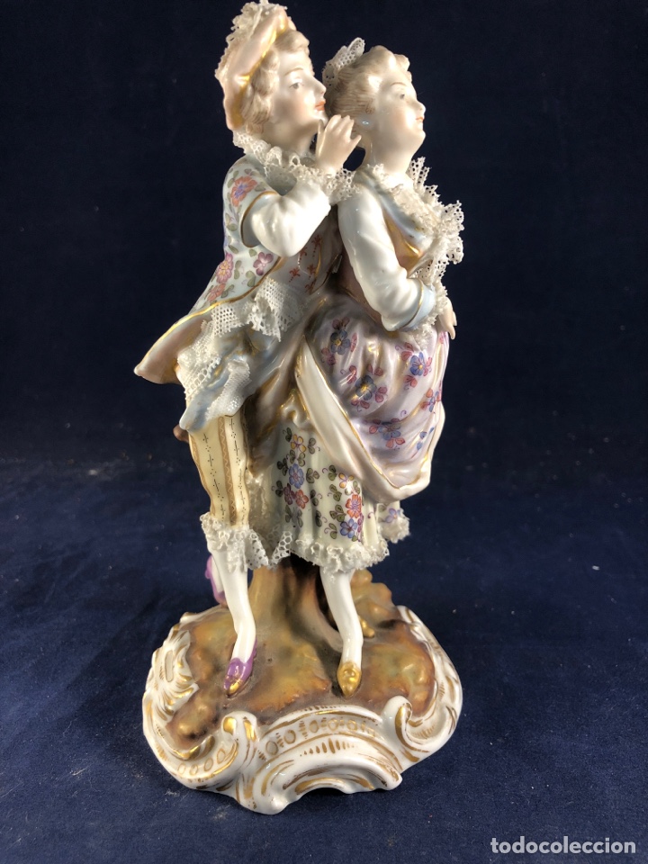 Antig&uuml;edades: Figura porcelana biscuit - Foto 2