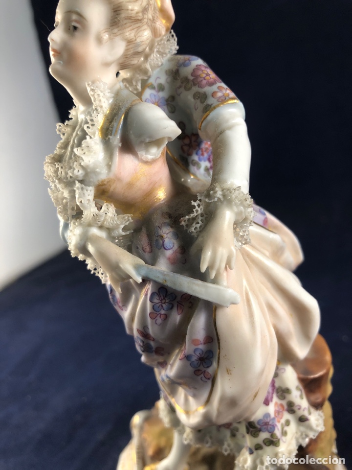 Antig&uuml;edades: Figura porcelana biscuit - Foto 6