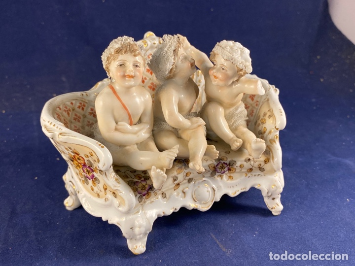 Antig&uuml;edades: Figura porcelana biscuit - Foto 1