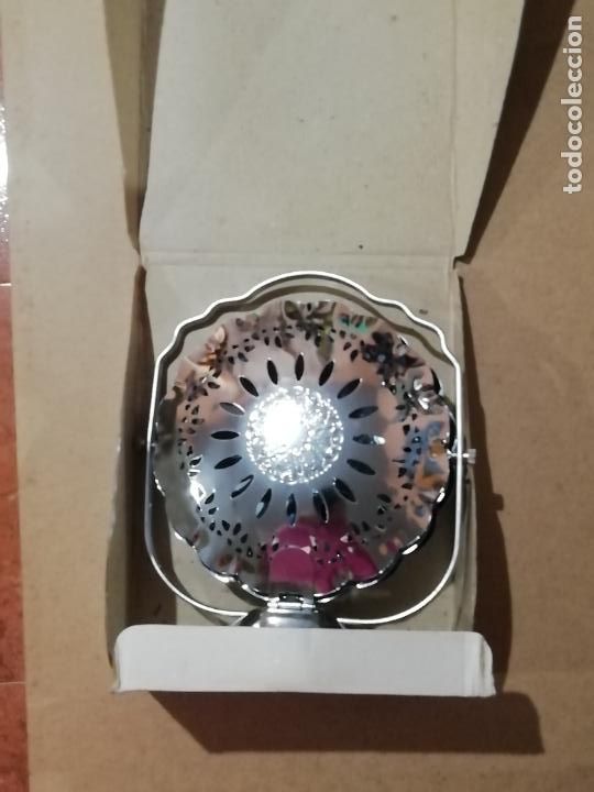 Antig&uuml;edades: SOPORTE CON PLATOS CROMADO- PLEGABLE - Foto 4