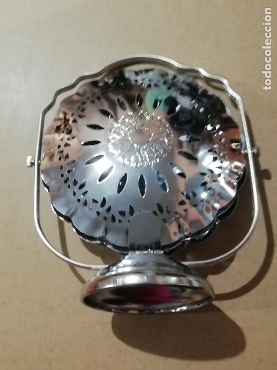 Antig&uuml;edades: SOPORTE CON PLATOS CROMADO- PLEGABLE - Foto 6