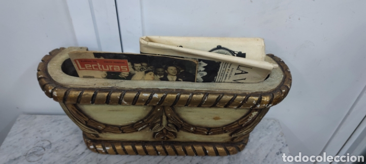 Antig&uuml;edades: Revistero de madera - Foto 7