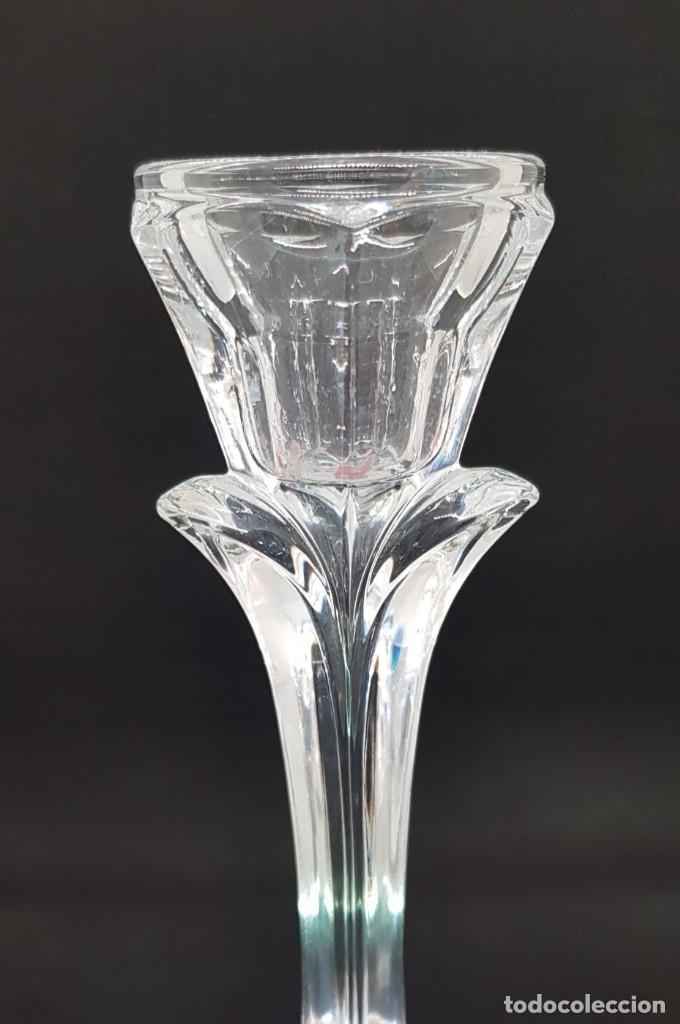 Antig&uuml;edades: Candelero de cristal y plata - Foto 2