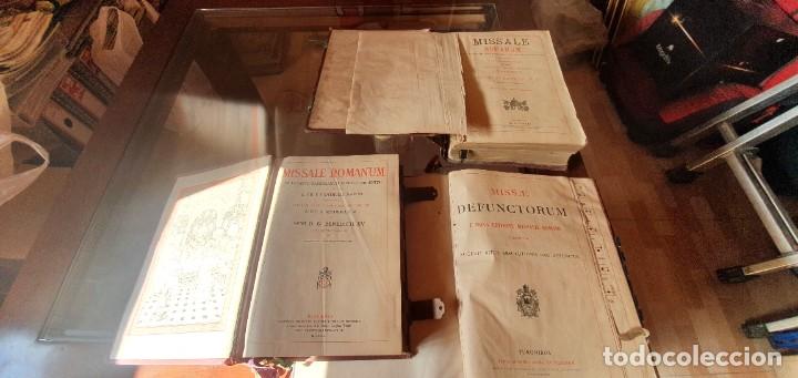 Antigüedades: 3 libros missale romanum año 1921 y 1940 - Foto 5 - 286319553