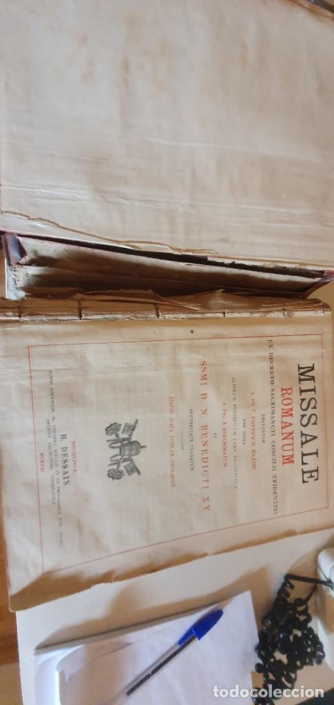 Antigüedades: 3 libros missale romanum año 1921 y 1940 - Foto 10 - 286319553