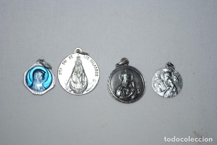 Antig&uuml;edades: LOTE DE 4 MEDALLAS RELIGIOSAS . - Foto 1