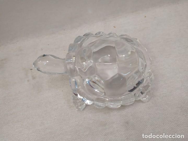 Antiquit&auml;ten: Tortuga de cristal. Decoraci&oacute;n. 17.5x13cm