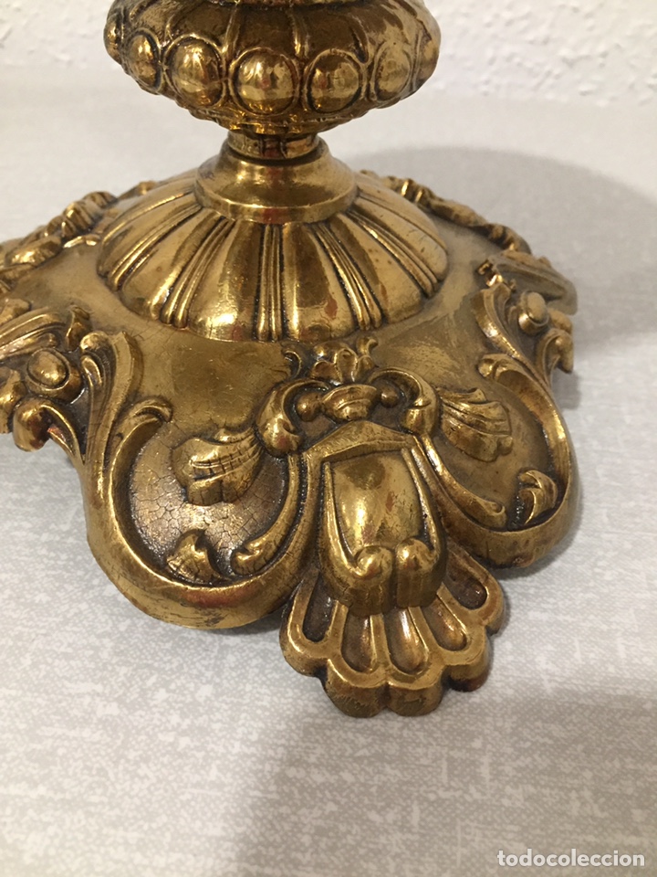 Antig&uuml;edades: Candelero de bronce - Foto 2