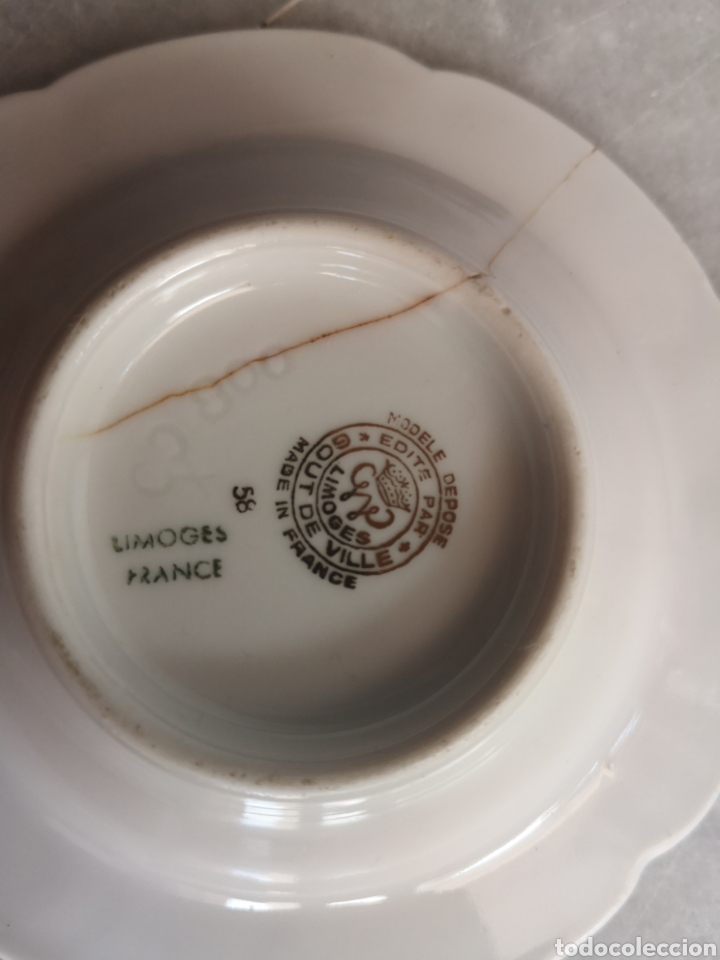Antig&uuml;edades: Platito de Limoges 10 cm di&aacute;metro - Foto 2