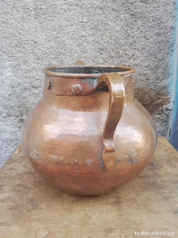 Antig&uuml;edades: RECIPIENTE DE COBRE CON DOS ASAS S. XVIII - Foto 5