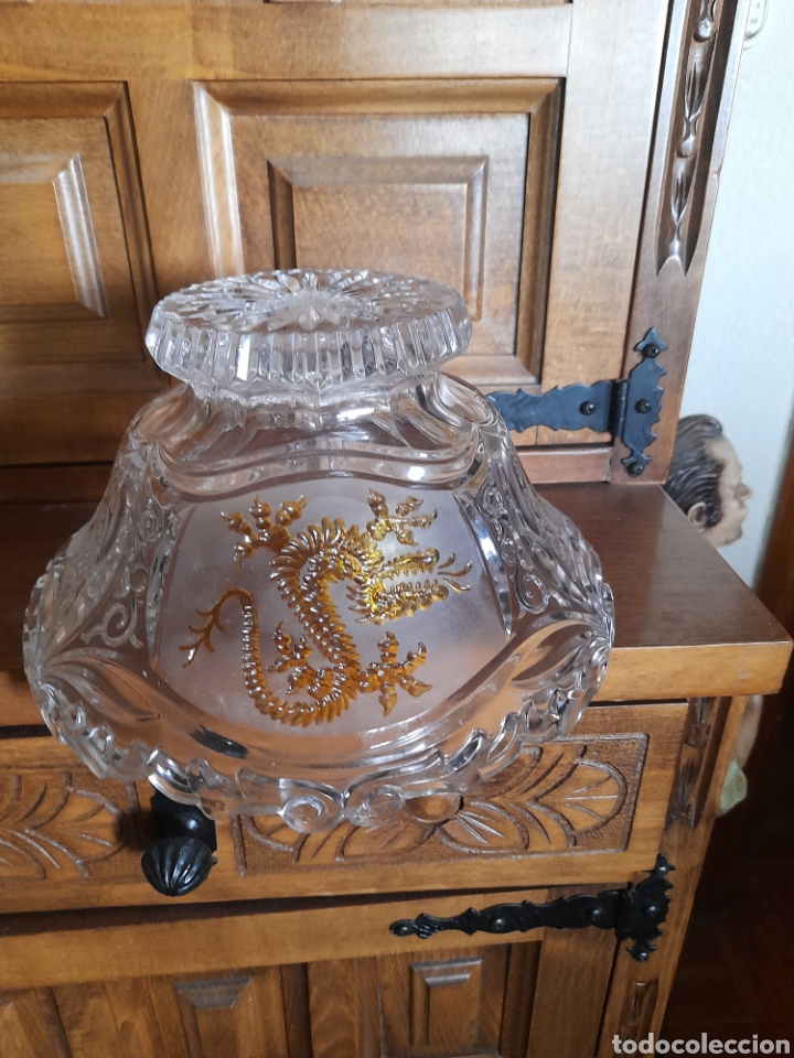 Antig&uuml;edades: Precioso centro de cristal tallado - Foto 3