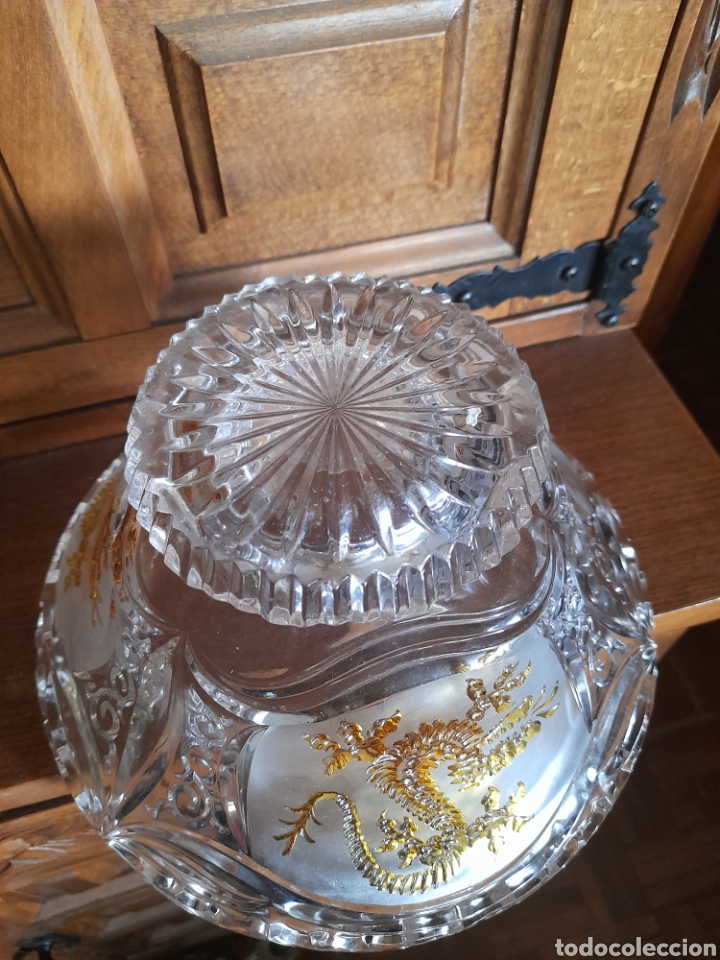 Antig&uuml;edades: Precioso centro de cristal tallado - Foto 4