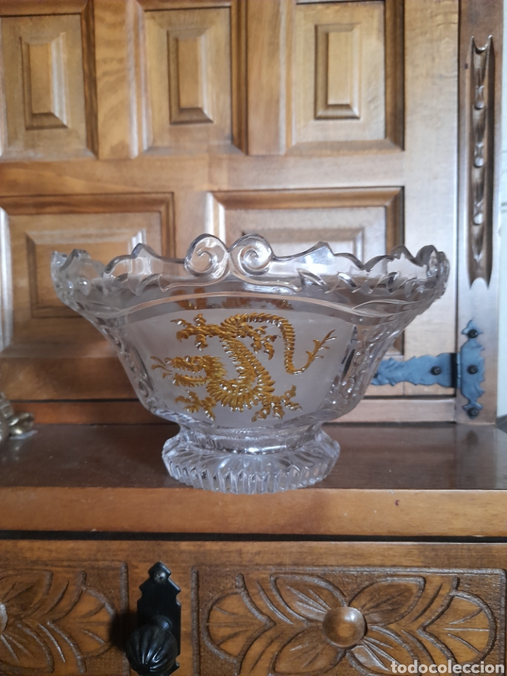 Antig&uuml;edades: Precioso centro de cristal tallado - Foto 1
