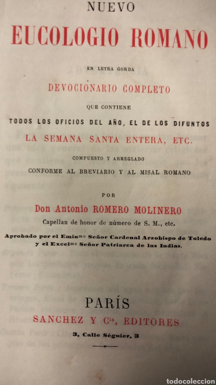 Antig&uuml;edades: ANTIGUO EUCOLOGIO ROMANO - Foto 7