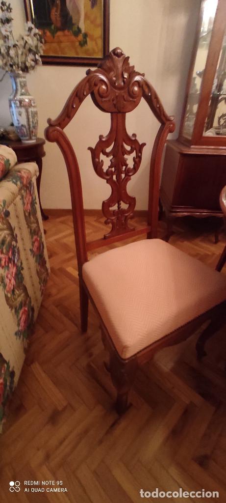 Antig&uuml;edades: mesa de comedor y 6 sillas caobilla - Foto 4