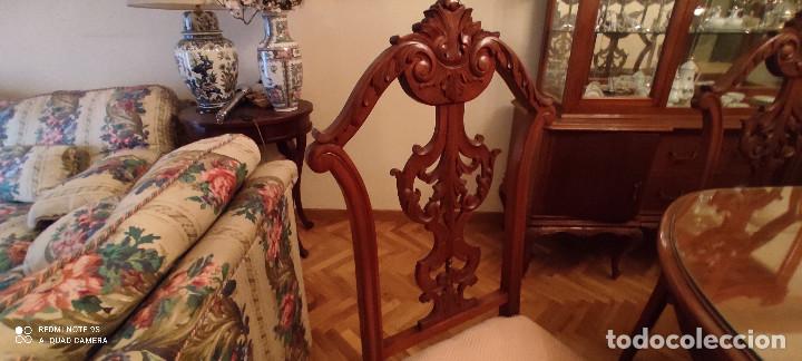 Antig&uuml;edades: mesa de comedor y 6 sillas caobilla - Foto 5