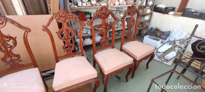 Antig&uuml;edades: mesa de comedor y 6 sillas caobilla - Foto 10