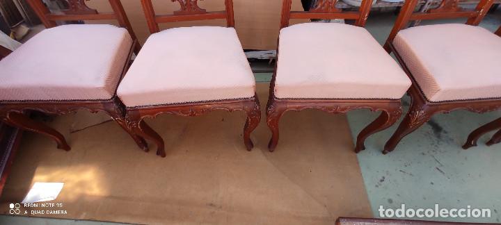 Antig&uuml;edades: mesa de comedor y 6 sillas caobilla - Foto 11