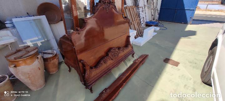 Antig&uuml;edades: cama de matrimonio de caoba - Foto 1