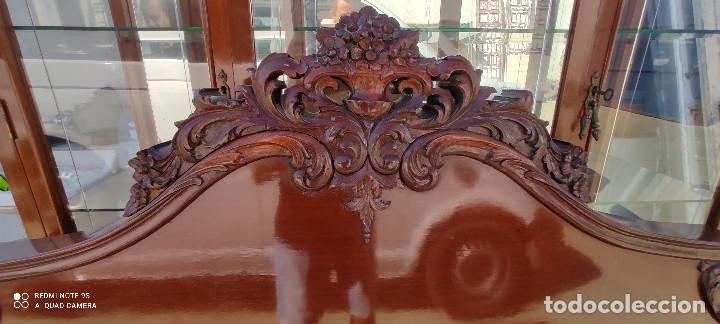 Antig&uuml;edades: cama de matrimonio de caoba - Foto 3