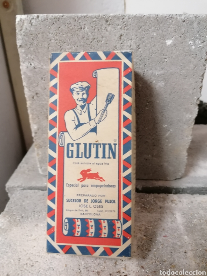 Antig&uuml;edades: Glutin antiguo bote para empapelar