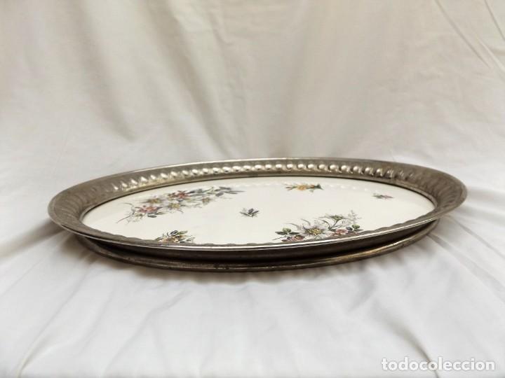 Antig&uuml;edades: bandeja de ceramica decorada - Foto 4