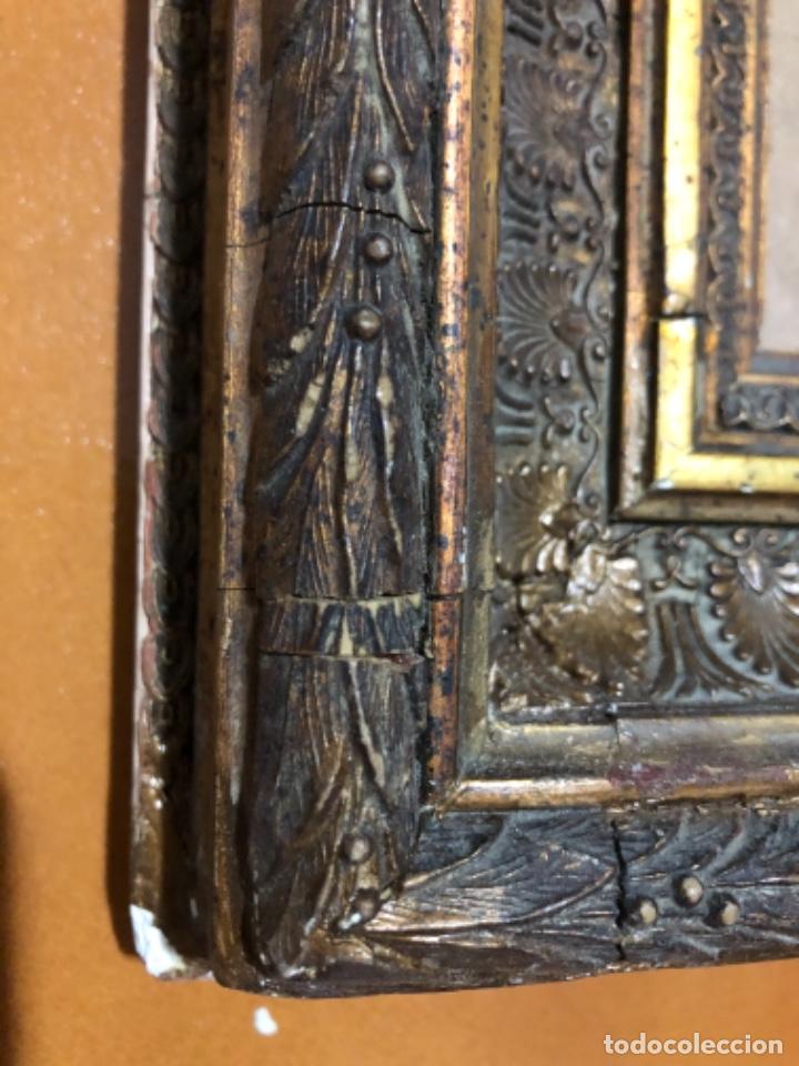 Antig&uuml;edades: Antiguo marco de madera con cristal - Foto 2