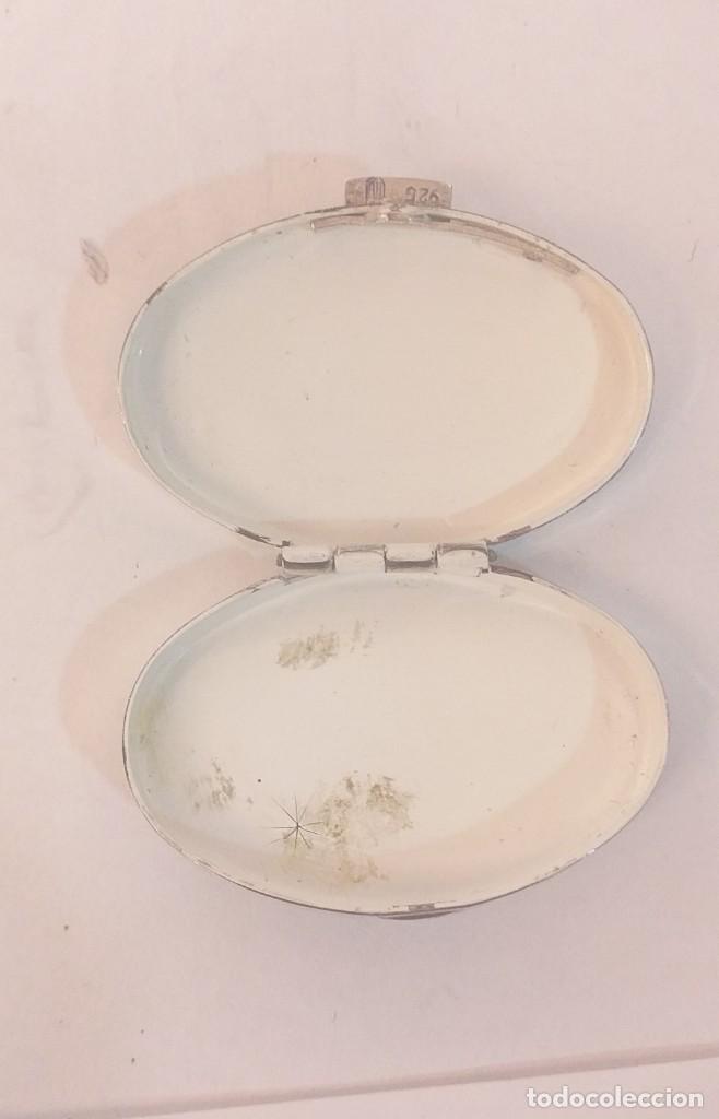 Antig&uuml;edades: pastillero de plata con marca - Foto 5