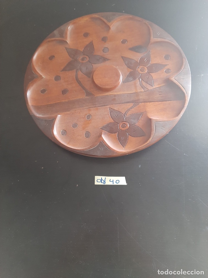 Antig&uuml;edades: PLATO ARTESANAL DE MADERA - Foto 2