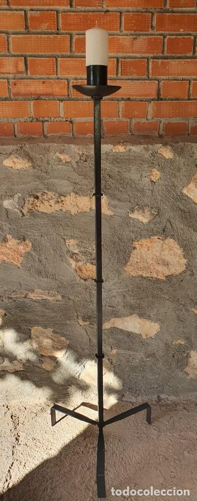 Antig&uuml;edades: CANDELABRO HIERRO 145 Cm. - Foto 2