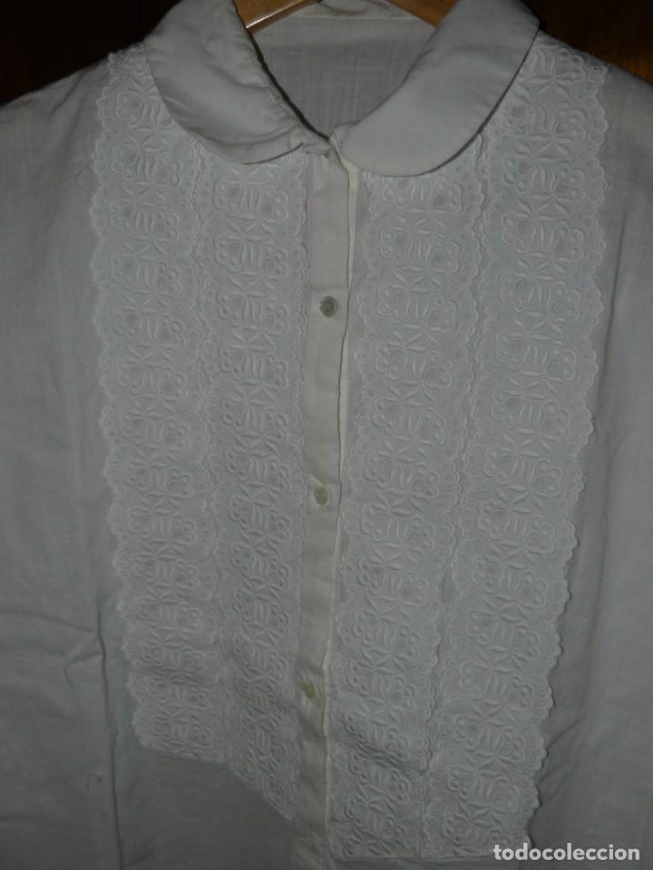 Antig&uuml;edades: ANTIGUA CAMISA DE DORMIR DE ALGOD&Oacute;N - Foto 6