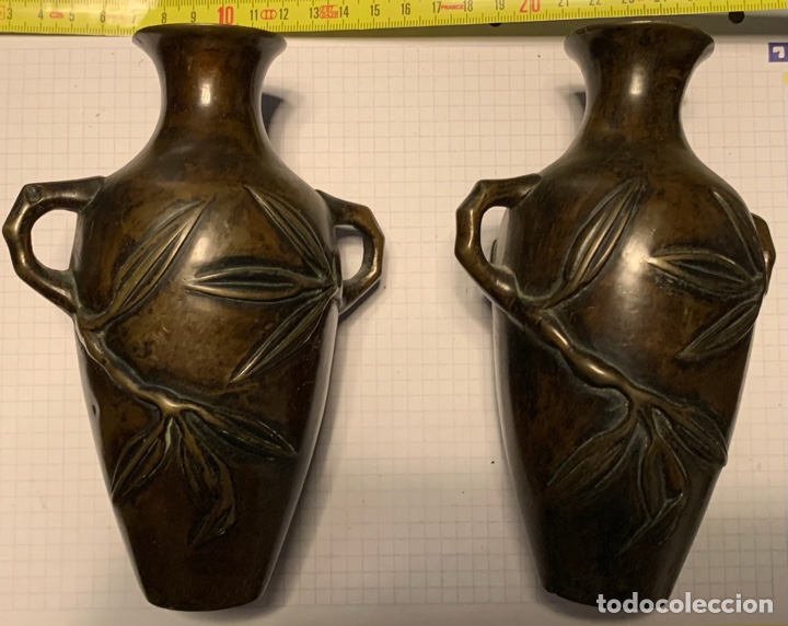 Antig&uuml;edades: Jarrones de bronce (2unidades) - Foto 2