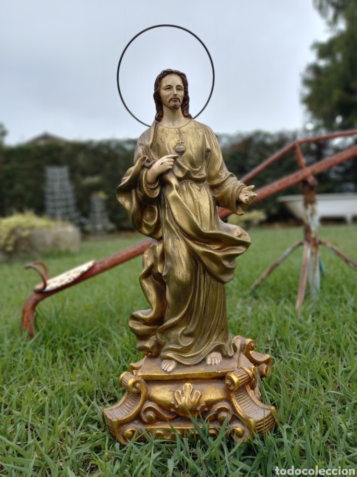 Antig&uuml;edades: Sagrado corazon escayola - Foto 1