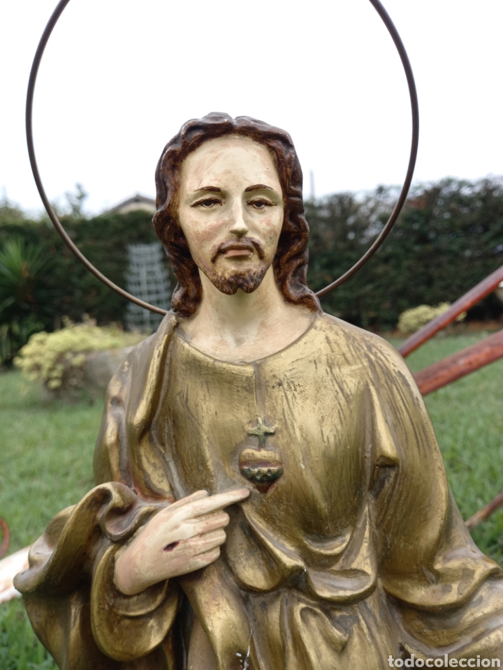 Antig&uuml;edades: Sagrado corazon escayola - Foto 8