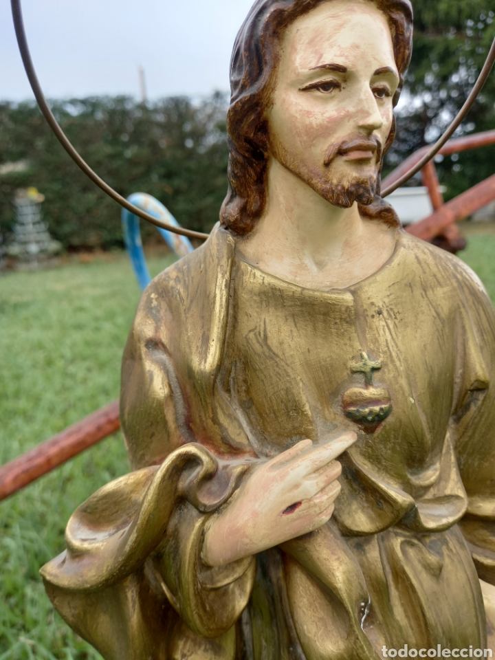 Antig&uuml;edades: Sagrado corazon escayola - Foto 9